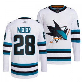 San Jose Sharks Timo Meier 28 Weiss Trikot Authentic - Herren